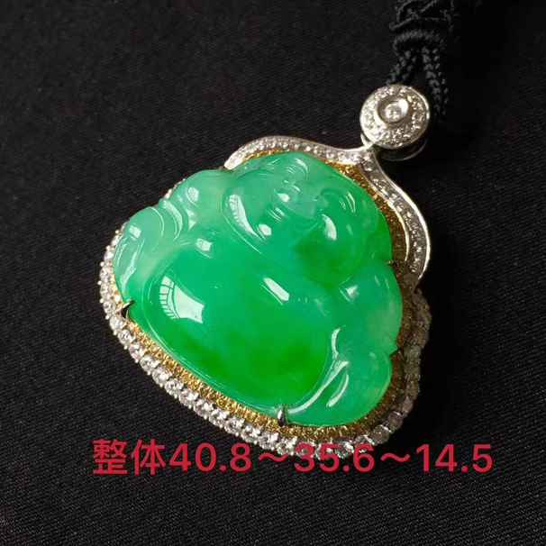 糯冰種翡翠佛公