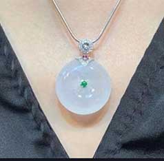 翡翠冰種平安扣  水潤(rùn)甜美的一塊 6680