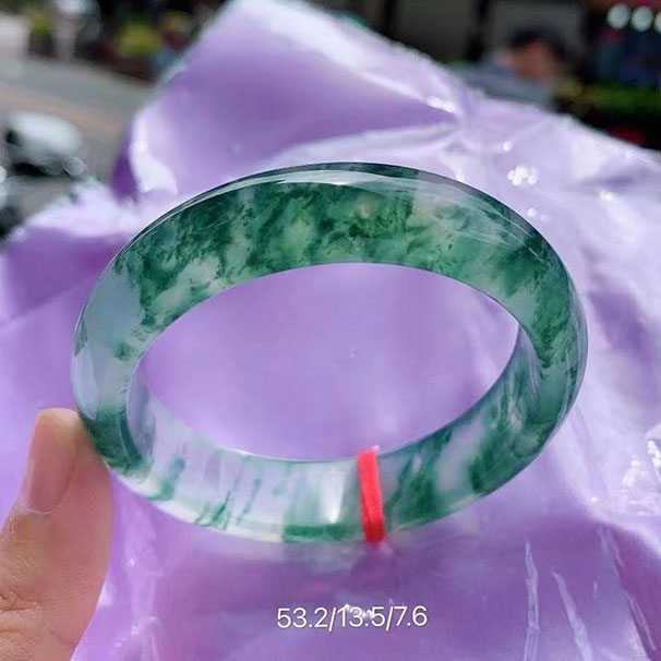身臨其境般，水墨丹青山水一幅畫！ 美！小手福利?。?3.2圈品質(zhì)藍花鐲。