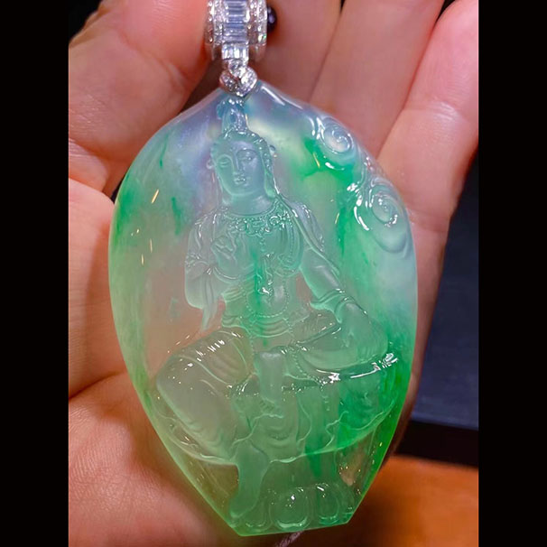自在觀音，冰色佳，膠感足 這件推薦藏家收，收藏價值滿分