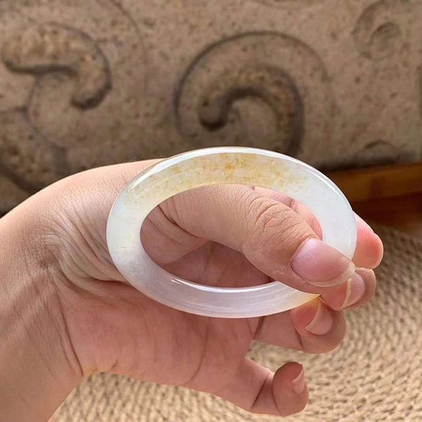 冰種黃翡圓條