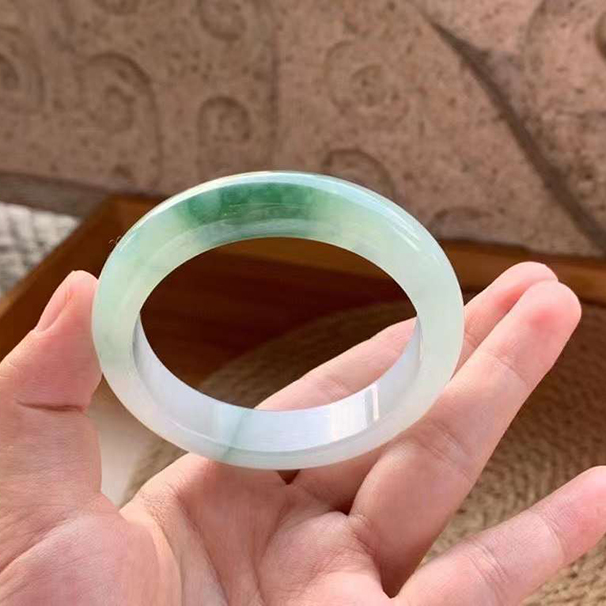 冰芙蓉花正圈翡翠手鐲