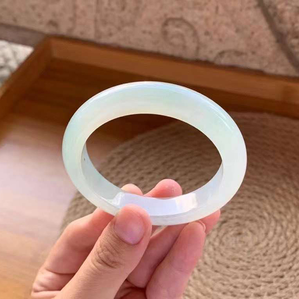 冰種晴綠正圈翡翠手鐲