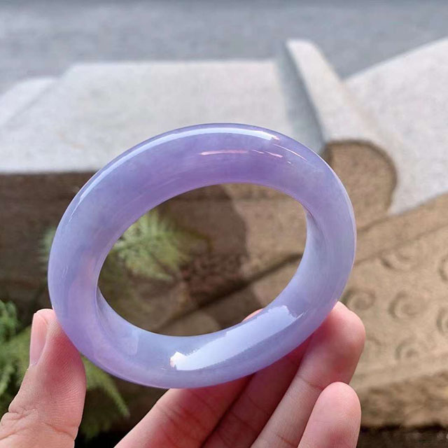 濃紫正圈紫羅蘭翡翠手鐲